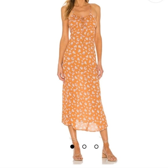 Petal & Pup Dresses & Skirts - SNDYS Amber Daisy Honolulu Orange Midi Slip Dress
